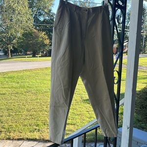 ⭐️ LL Bean beige high rise pants women plus size 14